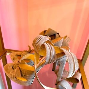 Jimmy Choo platform tie up shoes